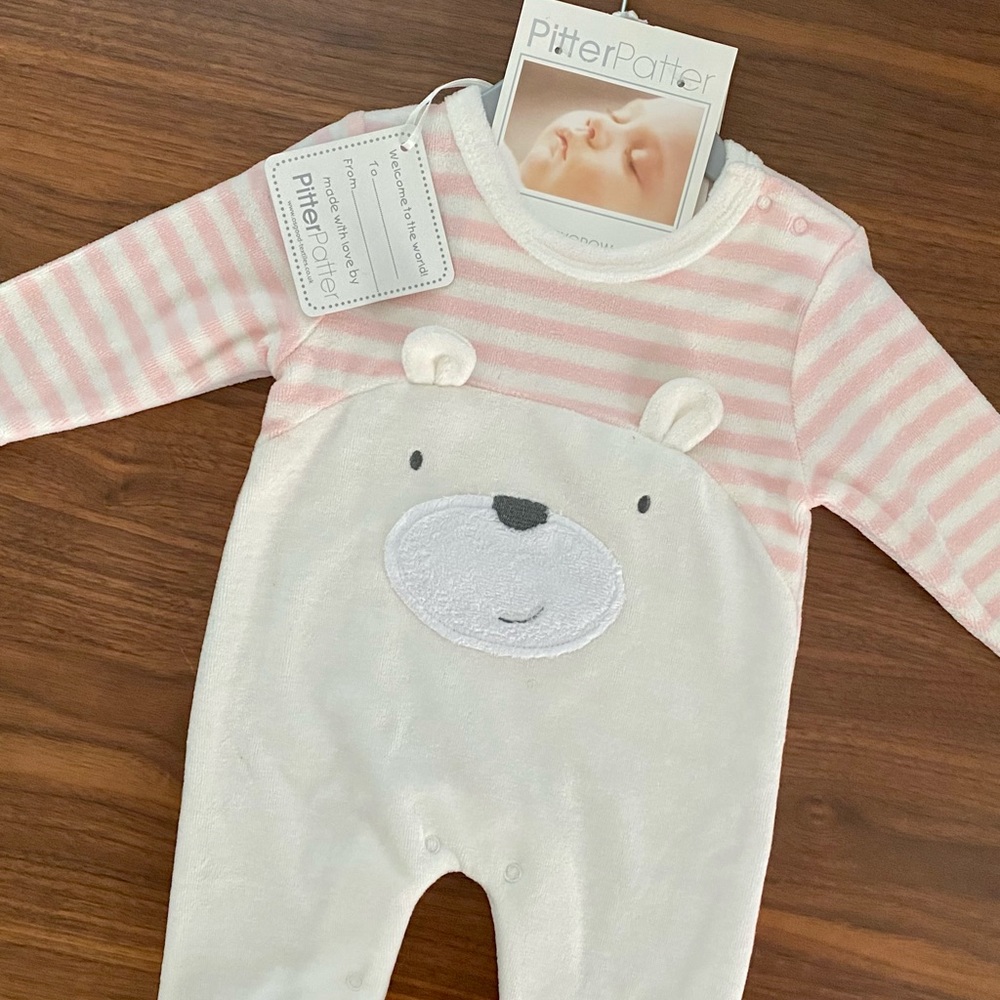 NWT Baby Girl Sleep N Play 0-3m by Pitter Patter
